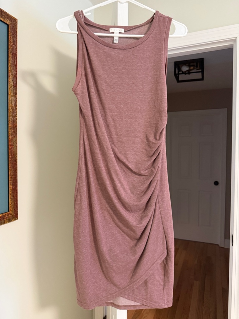 Nordstrom Ruched Midi Dress in Dusty Rose